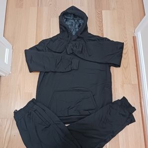 2 Piece Heavy Sweatsuit withfull lining Joggers/Pullover Hoodie size S